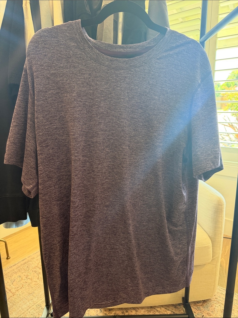 lululemon athletica Men's Heathered Deep Charcoal Crew Tee